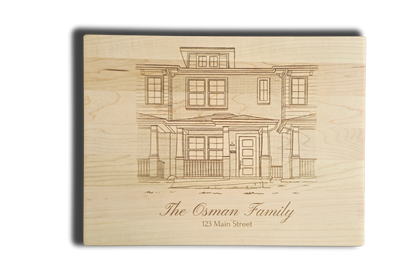 Custom Engraved Cutting Board - 9"x12"x3/4"